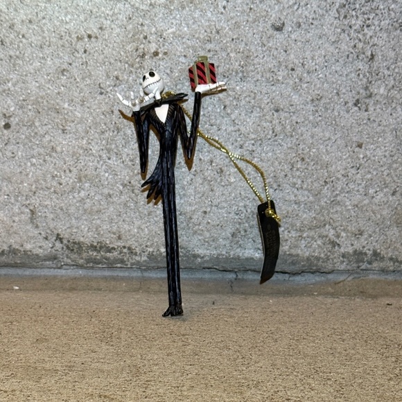 Disney Other - The Nightmare Before Christmas Ornament Jack Skellington w Present in Coat Tails